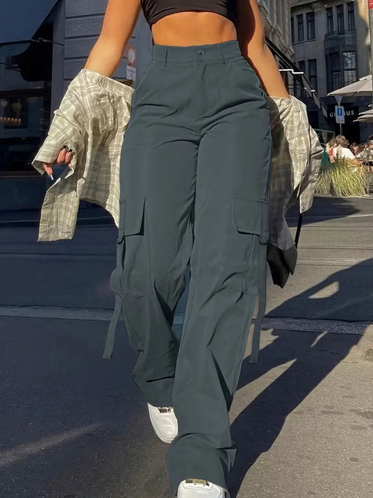 Tara - Unifarbene Cargohose für Frauen