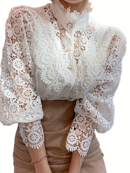 Liesbeth Bluse | Langärmelige Spitzenbluse