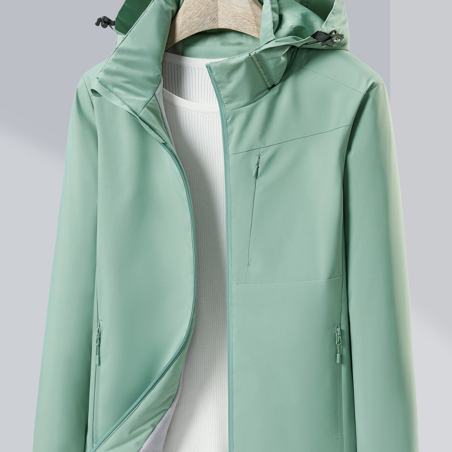 Evelien | Wind- und wasserdichte Outdoor-Jacke mit Polarfleece-Futter und Kapuze