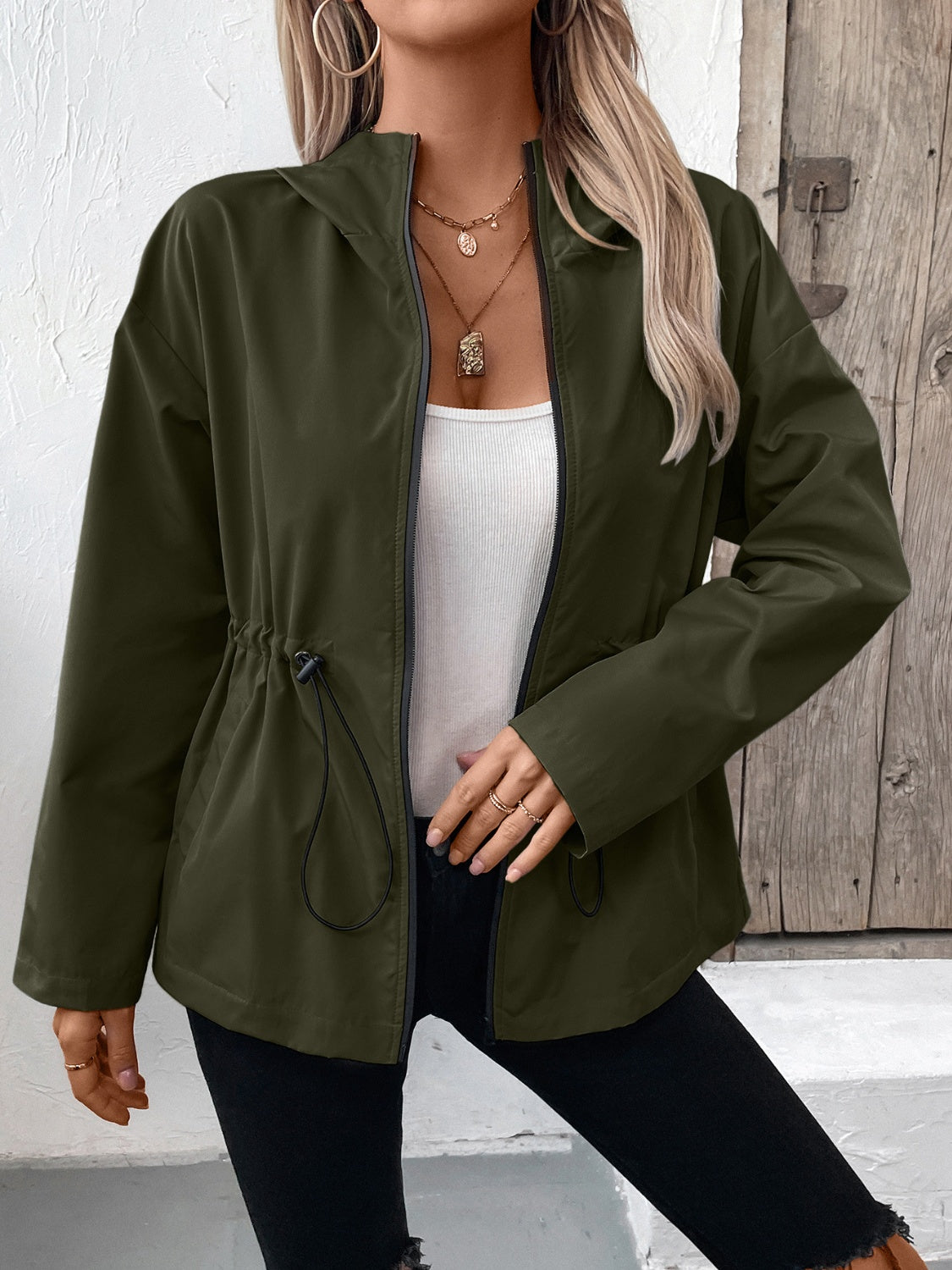 Harper - Kapuzenjacke mit Kordelzug und Reißverschluss für Frauen