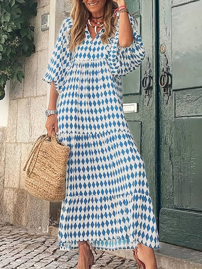 Abisha - Lockeres Boho-Maxikleid mit Blumendruck