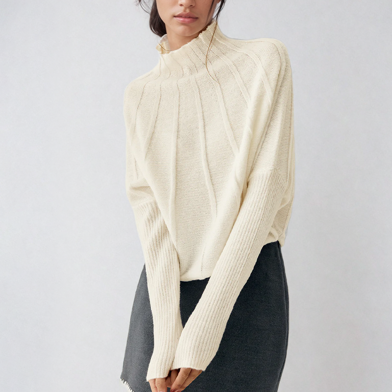 Jaeda - Stylischer Winter-Strick-Rollkragenpullover für Frauen