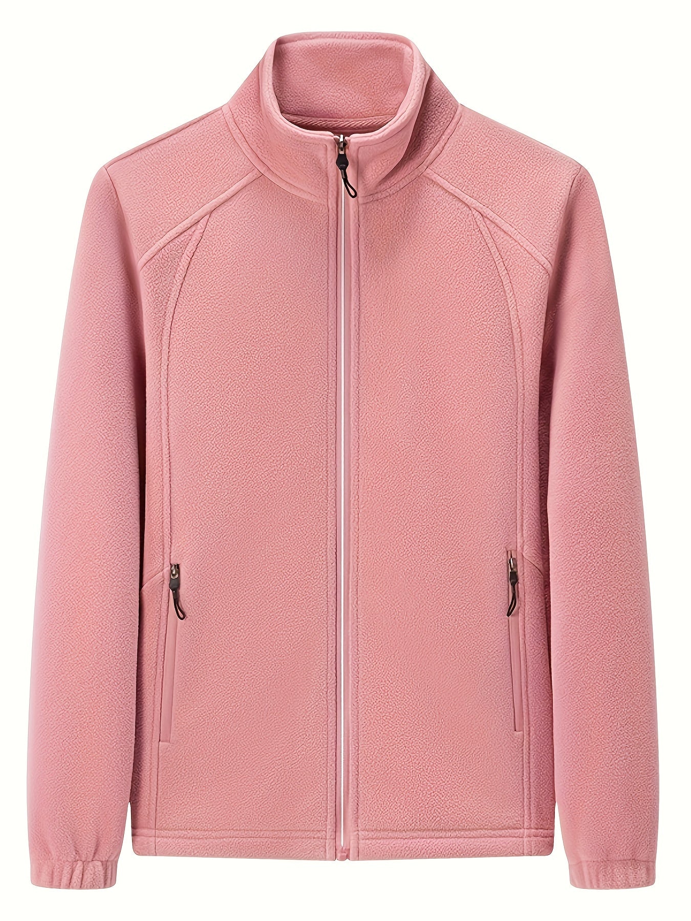 Fenna | Plüsch-Outdoorjacke mit Stehkragen und langen Ärmeln