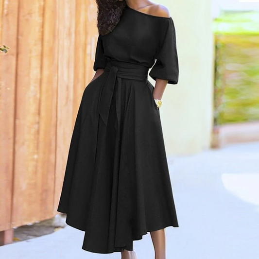 Langes Wickelkleid für Damen | Midi