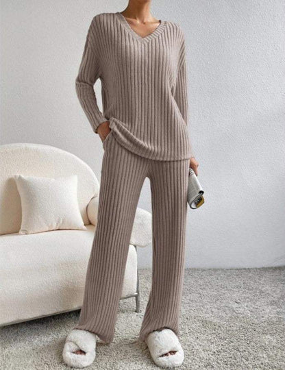 Lounge Set - Gerippt - Weiches Material, lockere Passform - Perfekt für Zuhause