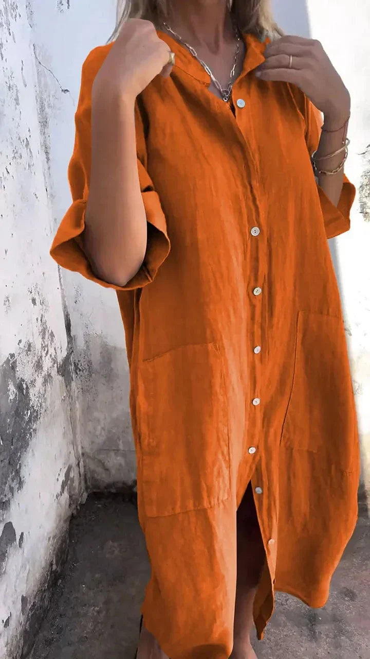 Langes Hemdkleid für die Freizeit