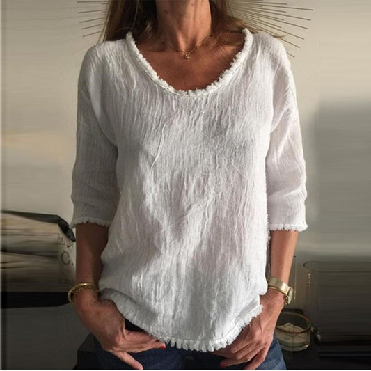 VALERIE | Entspanntes Leinenoberteil
