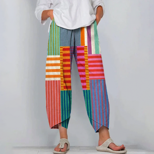 Beliebte Colour-Block-Hose mit Seitentaschen