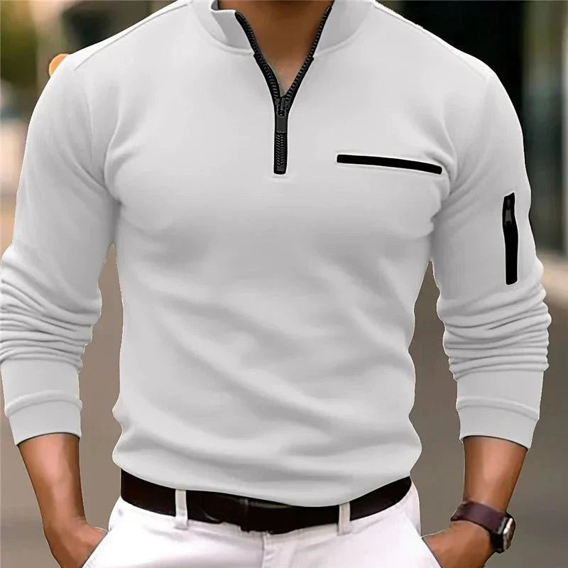 Quorix™ | Langärmeliges Poloshirt Elegant und Bequem