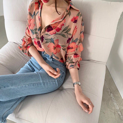 LANA - Bluse mit Blumenmuster