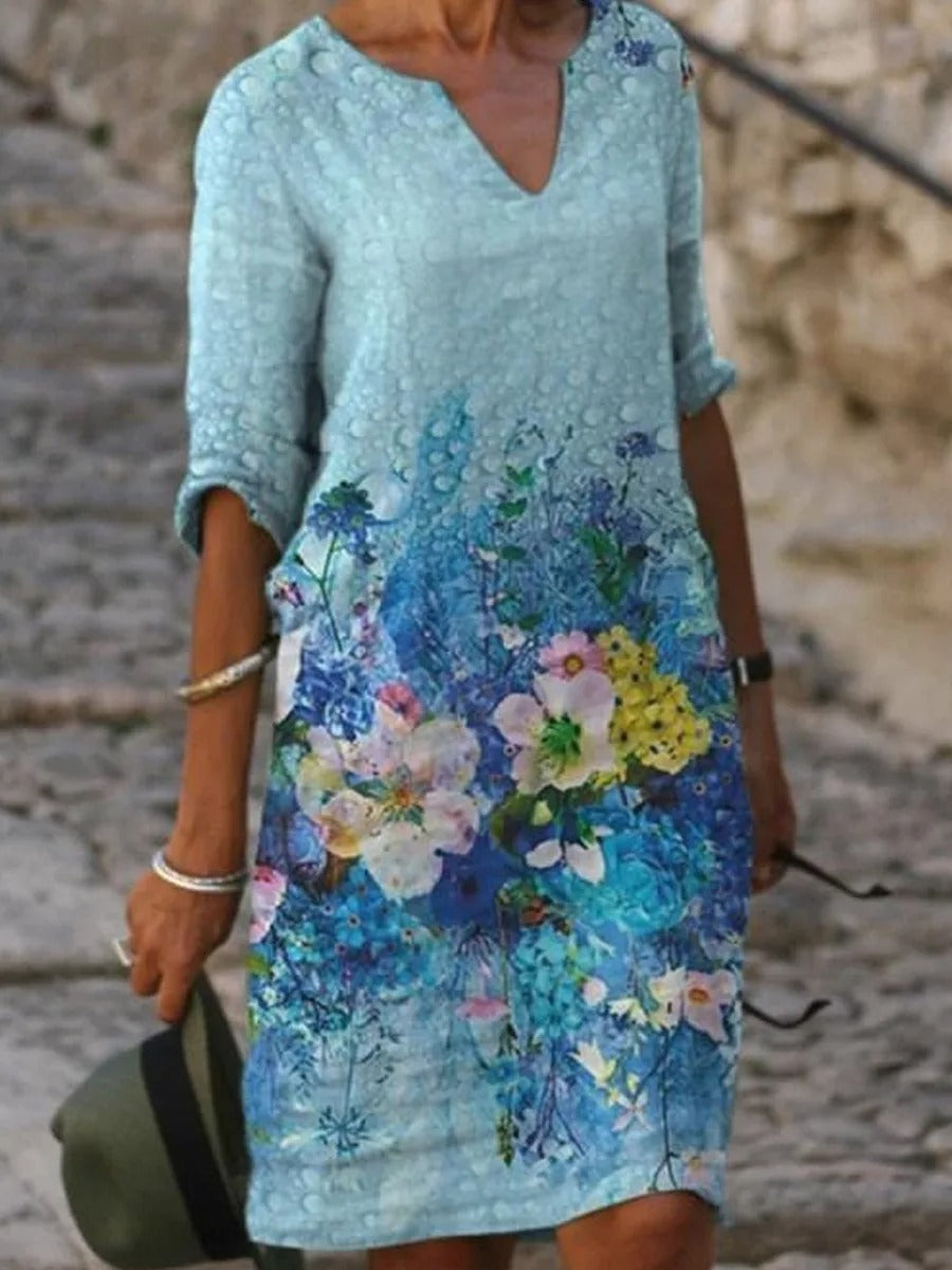Dahlia - A-Linien-Kleid mit Druck