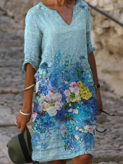 Dahlia - A-Linien-Kleid mit Druck