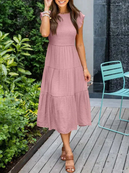 Stella - Kurzärmelige Midikleider für Frauen