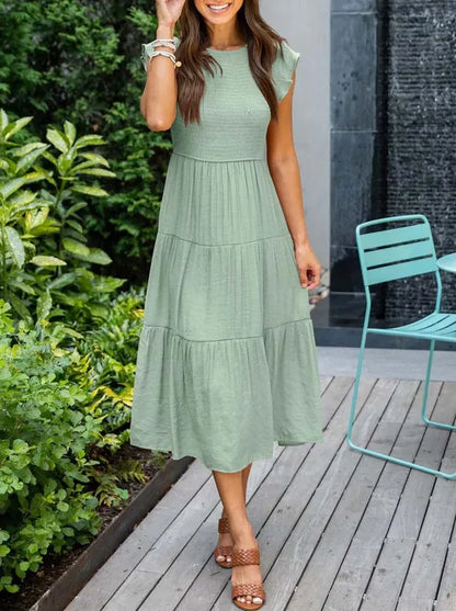 Stella - Kurzärmelige Midikleider für Frauen