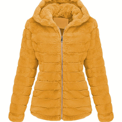 Elise | Stylischer unifarbener Teddymantel