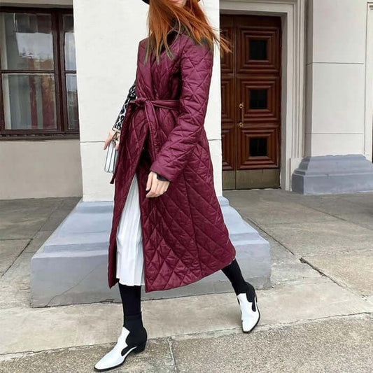 Simplee | Karierter Wintermantel