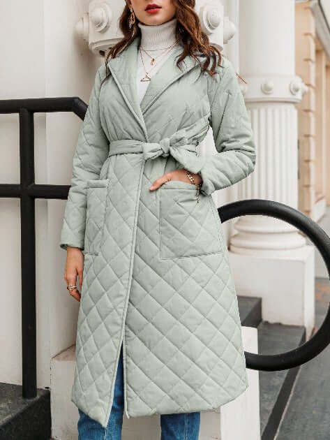 Simplee | Karierter Wintermantel
