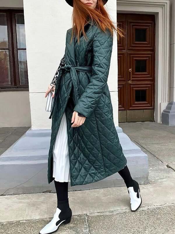 Simplee | Karierter Wintermantel