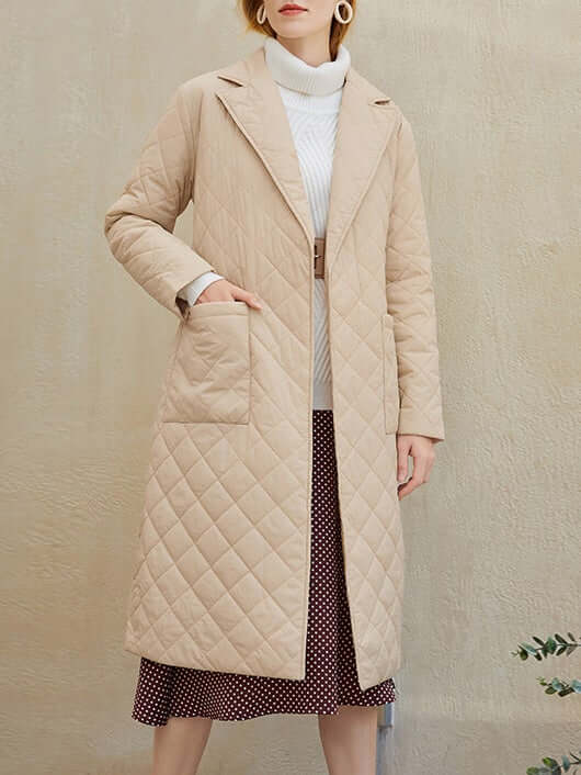 Simplee | Karierter Wintermantel
