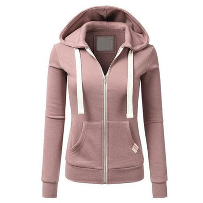 Chloé - Damen Hoodie aus Wolle mit Reißverschluss und Kapuze