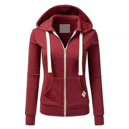 Chloé - Damen Hoodie aus Wolle mit Reißverschluss und Kapuze