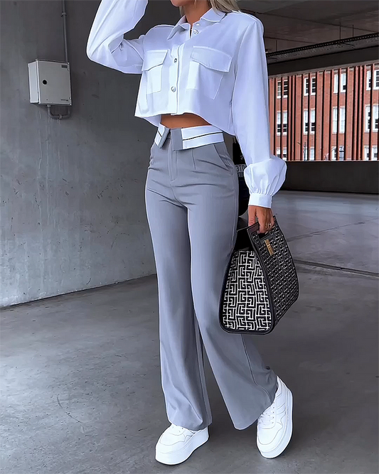 Emma | Luxuriöse Samtbluse | Schick und bequem | Weicher Stoff