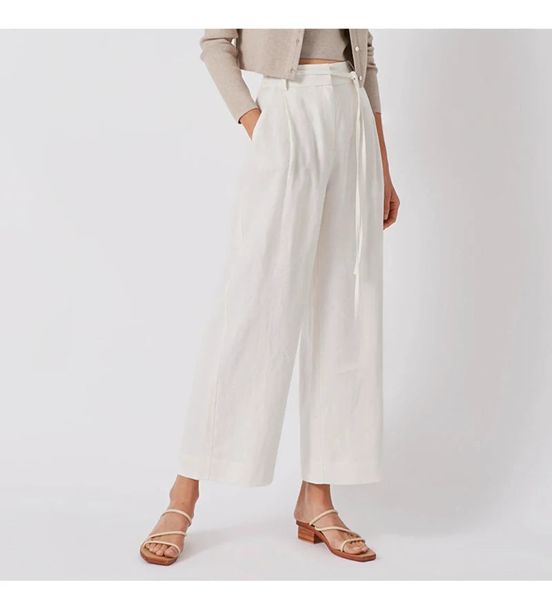 Damen-Hose mit breitem Bindeband