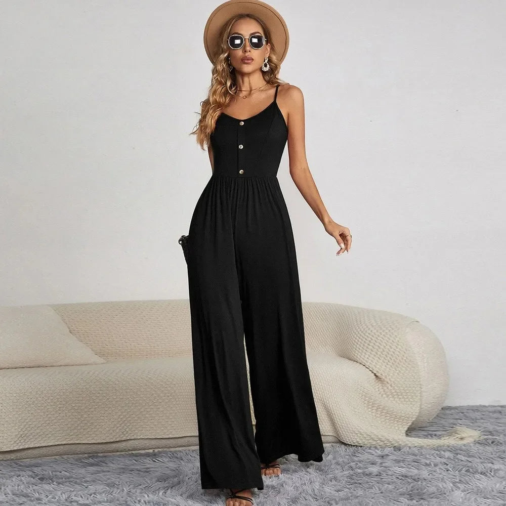 Clémence - Overall mit weitem Bein