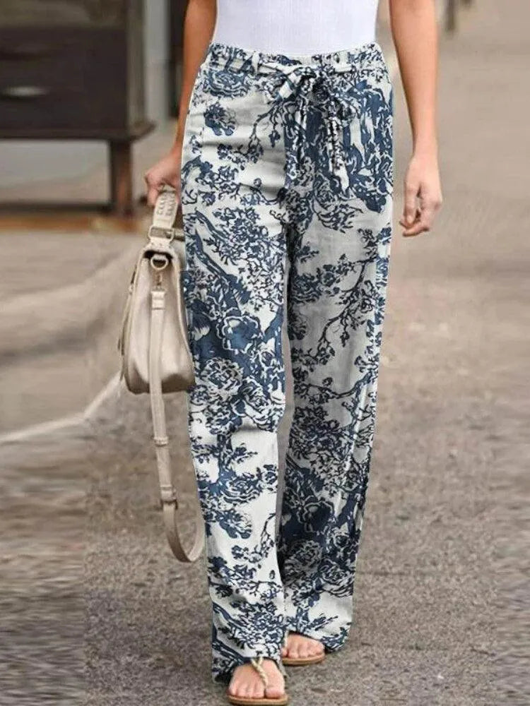 Hose mit weitem Bein - Lässiger Chic - hochwertige Baumwollmischung - perfekt für den Sommer