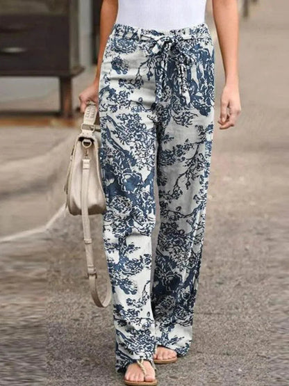 Hose mit weitem Bein - Lässiger Chic - hochwertige Baumwollmischung - perfekt für den Sommer