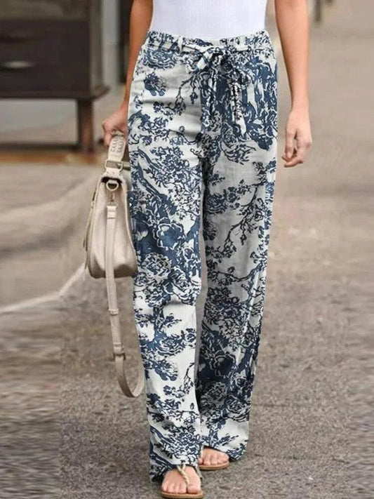 Hose mit weitem Bein - Lässiger Chic - hochwertige Baumwollmischung - perfekt für den Sommer