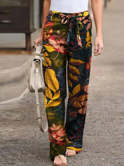 Hose mit weitem Bein - Lässiger Chic - hochwertige Baumwollmischung - perfekt für den Sommer