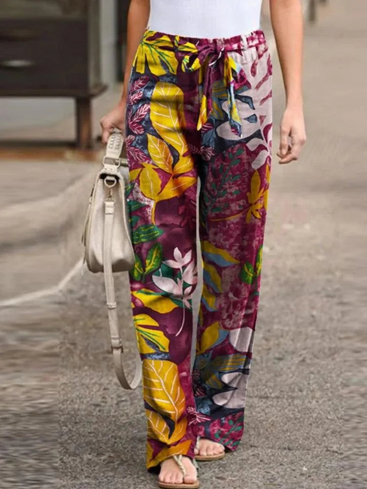 Hose mit weitem Bein - Lässiger Chic - hochwertige Baumwollmischung - perfekt für den Sommer