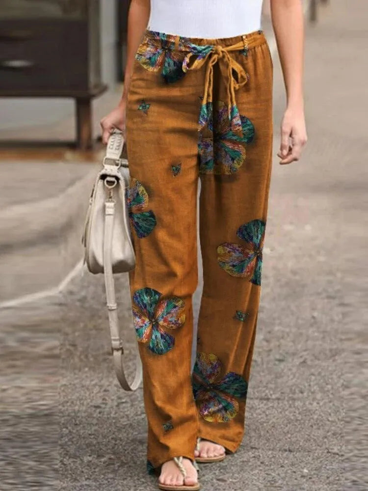 Hose mit weitem Bein - Lässiger Chic - hochwertige Baumwollmischung - perfekt für den Sommer