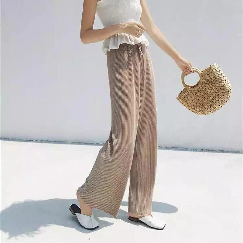 Thérèse - Plissee-Hose mit weitem Bein für den Sommer