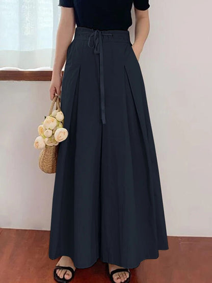 Clarisse - Plissee-Hose mit weitem Bein und Kordelzug für Frauen