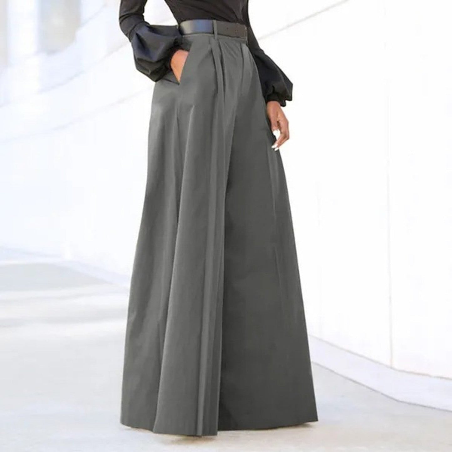 Amelie - Elegante Plissee-Hose mit weitem Bein für Frauen