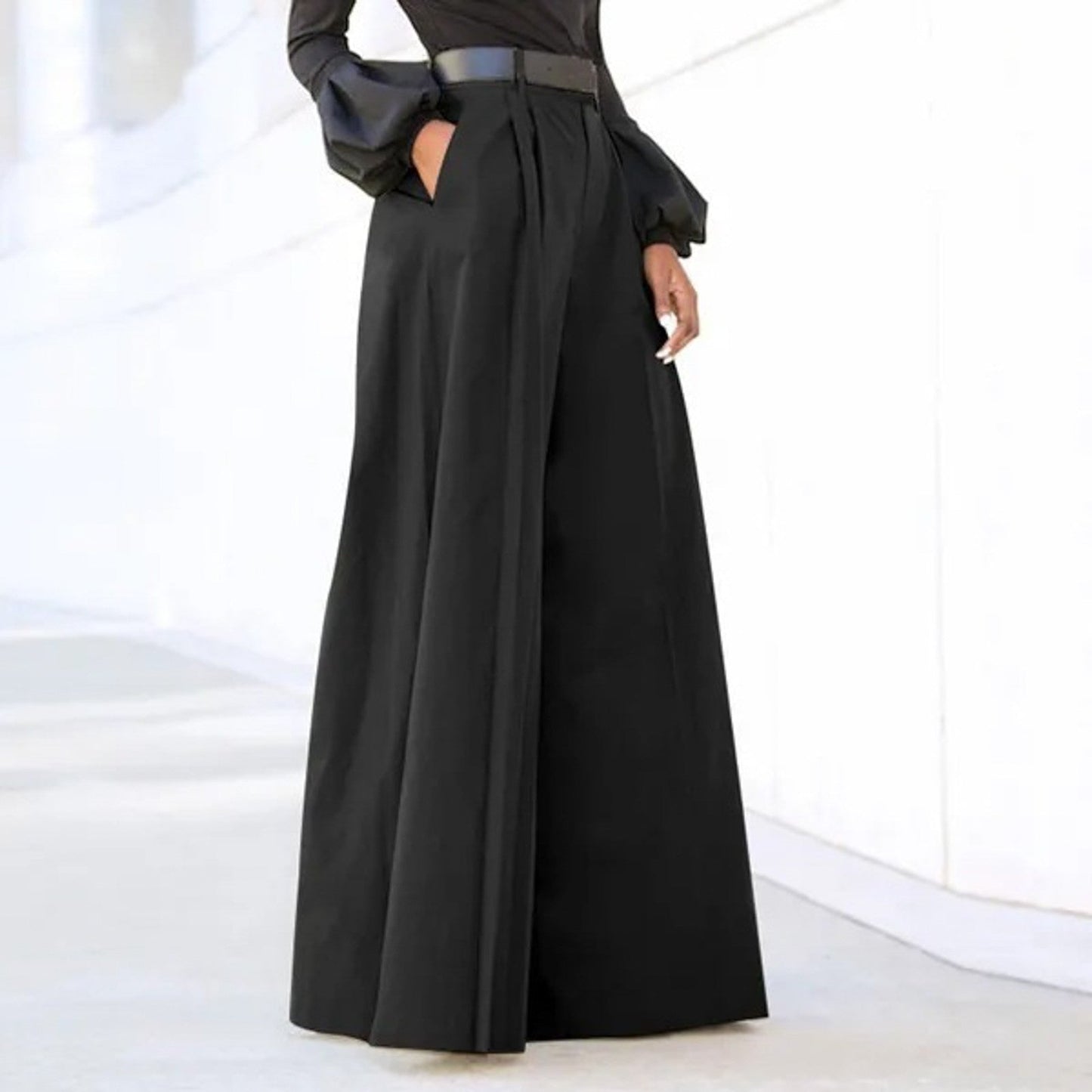 Amelie - Elegante Plissee-Hose mit weitem Bein für Frauen