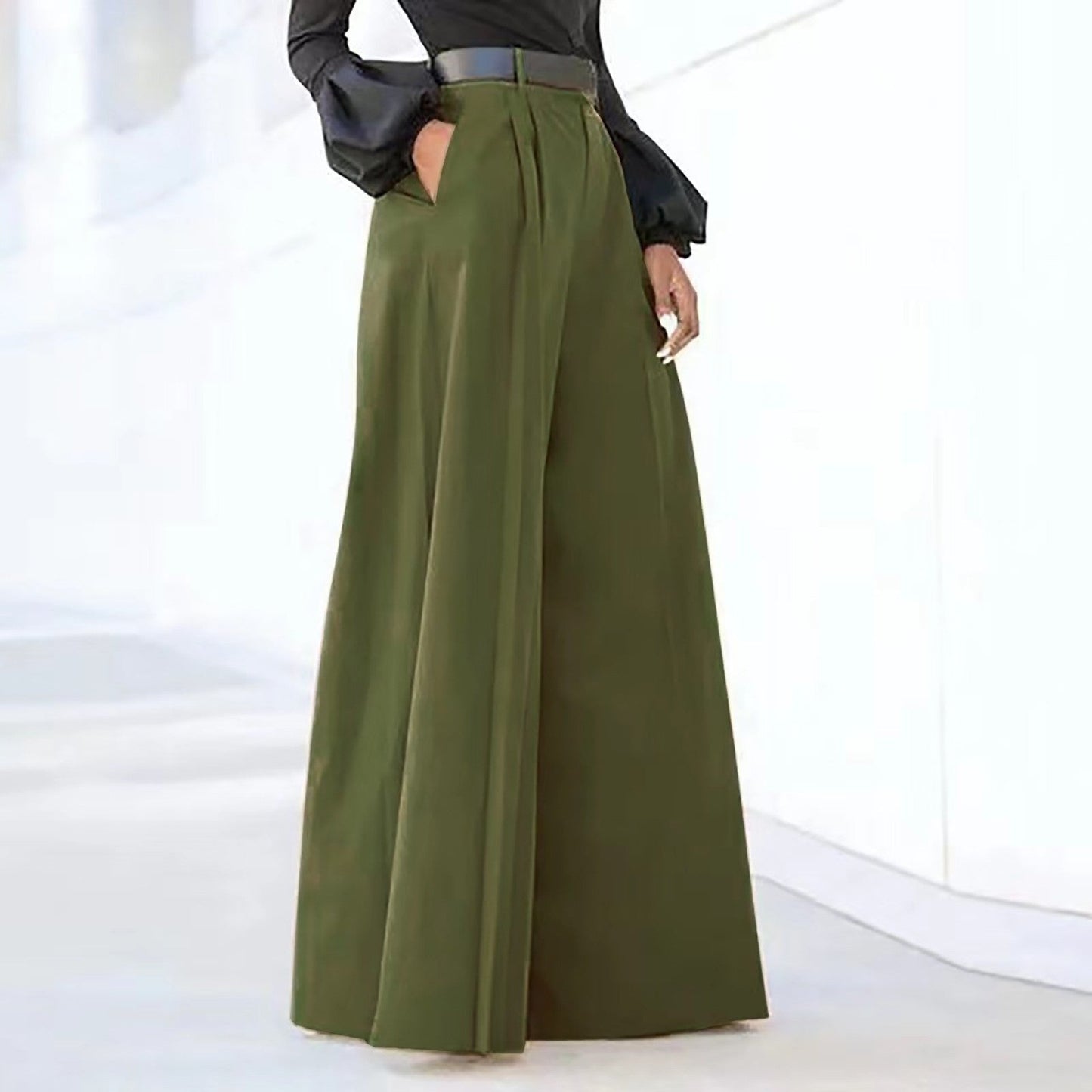 Amelie - Elegante Plissee-Hose mit weitem Bein für Frauen
