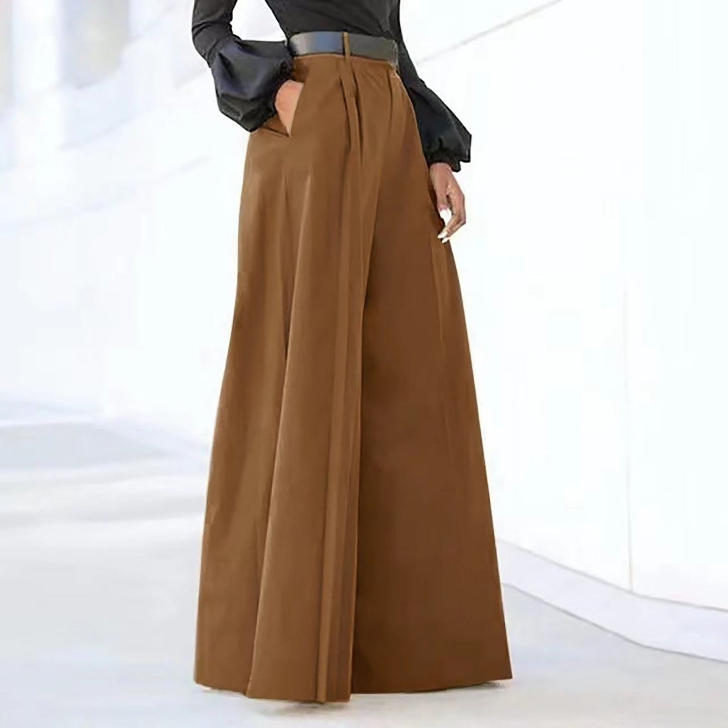 Amelie - Elegante Plissee-Hose mit weitem Bein für Frauen