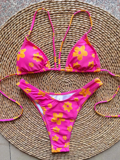 SoSoof - Brasilianischer Bikini mit Blumendruck