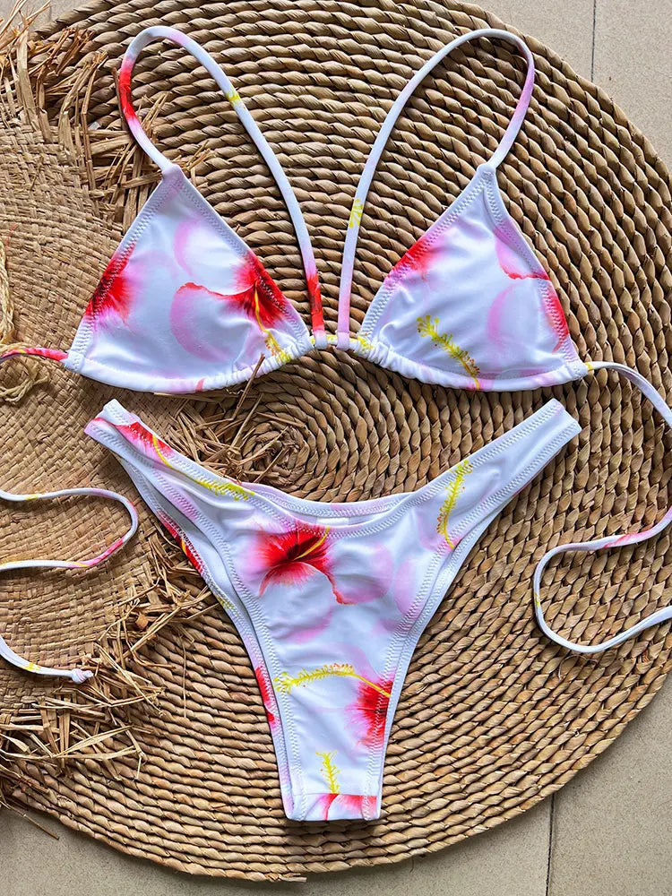 SoSoof - Brasilianischer Bikini mit Blumendruck