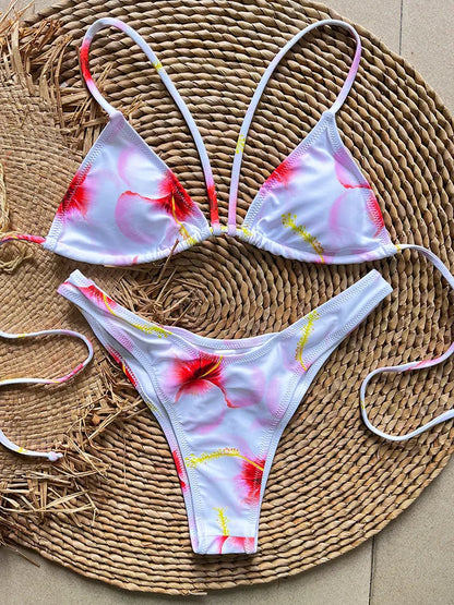SoSoof - Brasilianischer Bikini mit Blumendruck