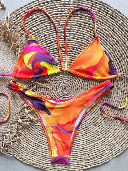 SoSoof - Brasilianischer Bikini mit Blumendruck