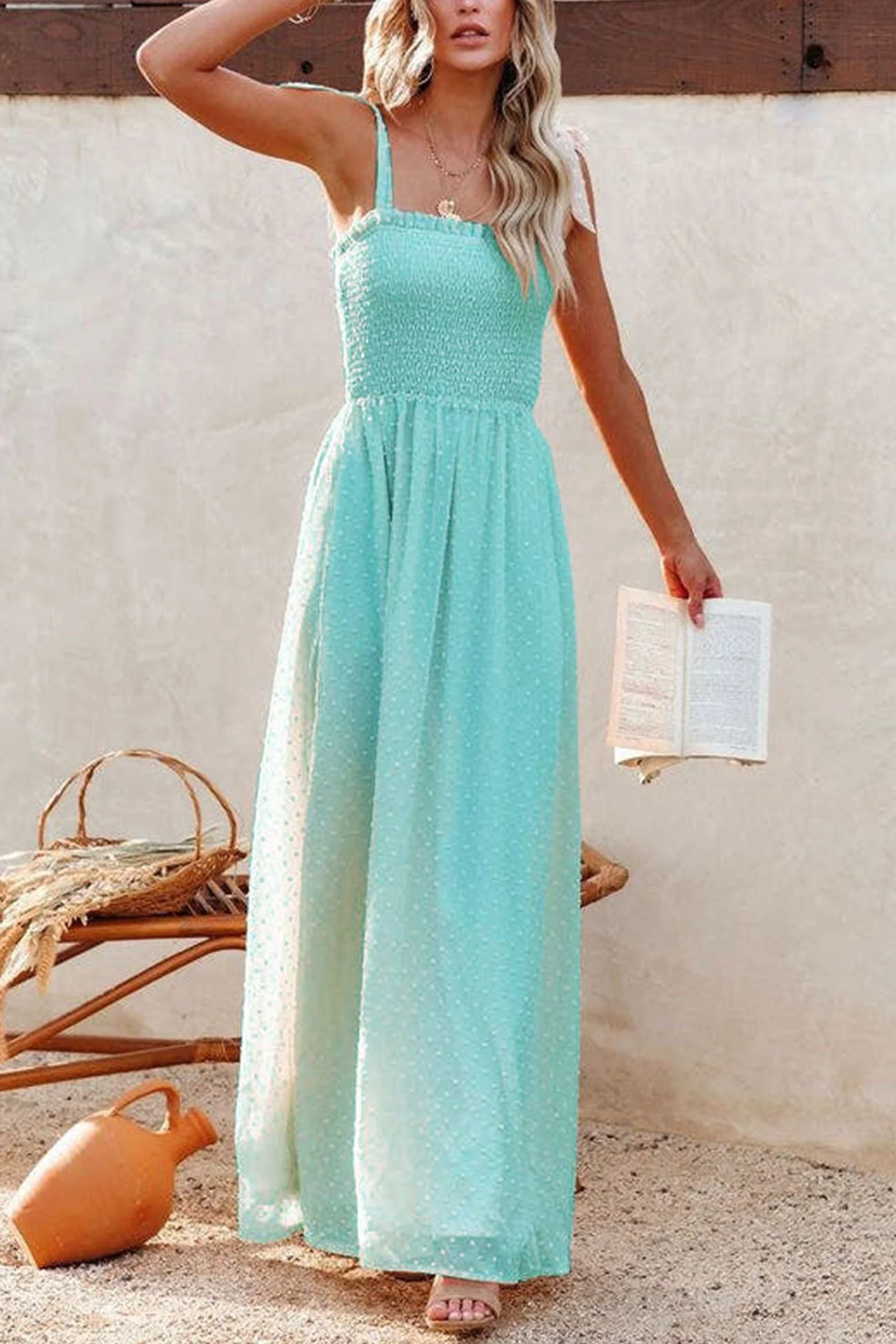 Cosette - Jacquard-Kleid mit Schlitz, Smokings und Schleifenbändern