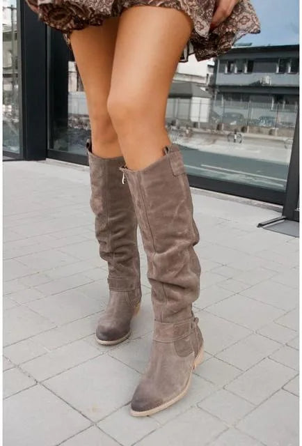 Trendige und unterstützende Stiefel mit Reißverschluss und Ferse