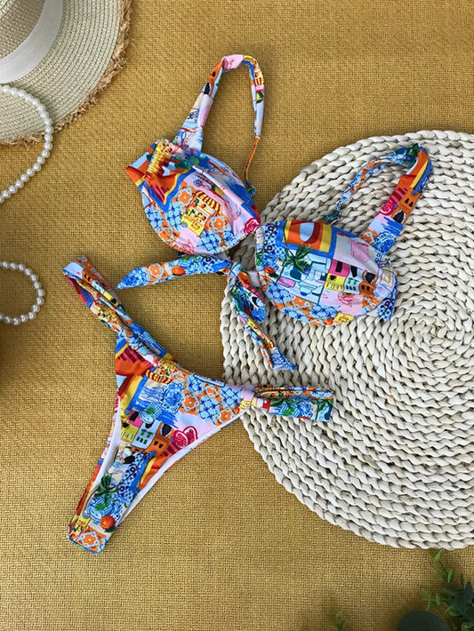 SoSoof - Brasilianischer Bikini mit Druck