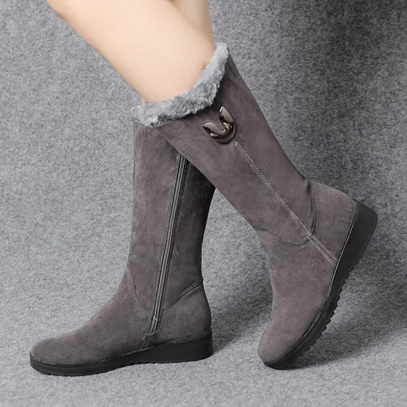 Emilia - Die bequemsten warmen Winterstiefel mit hohem Fell
