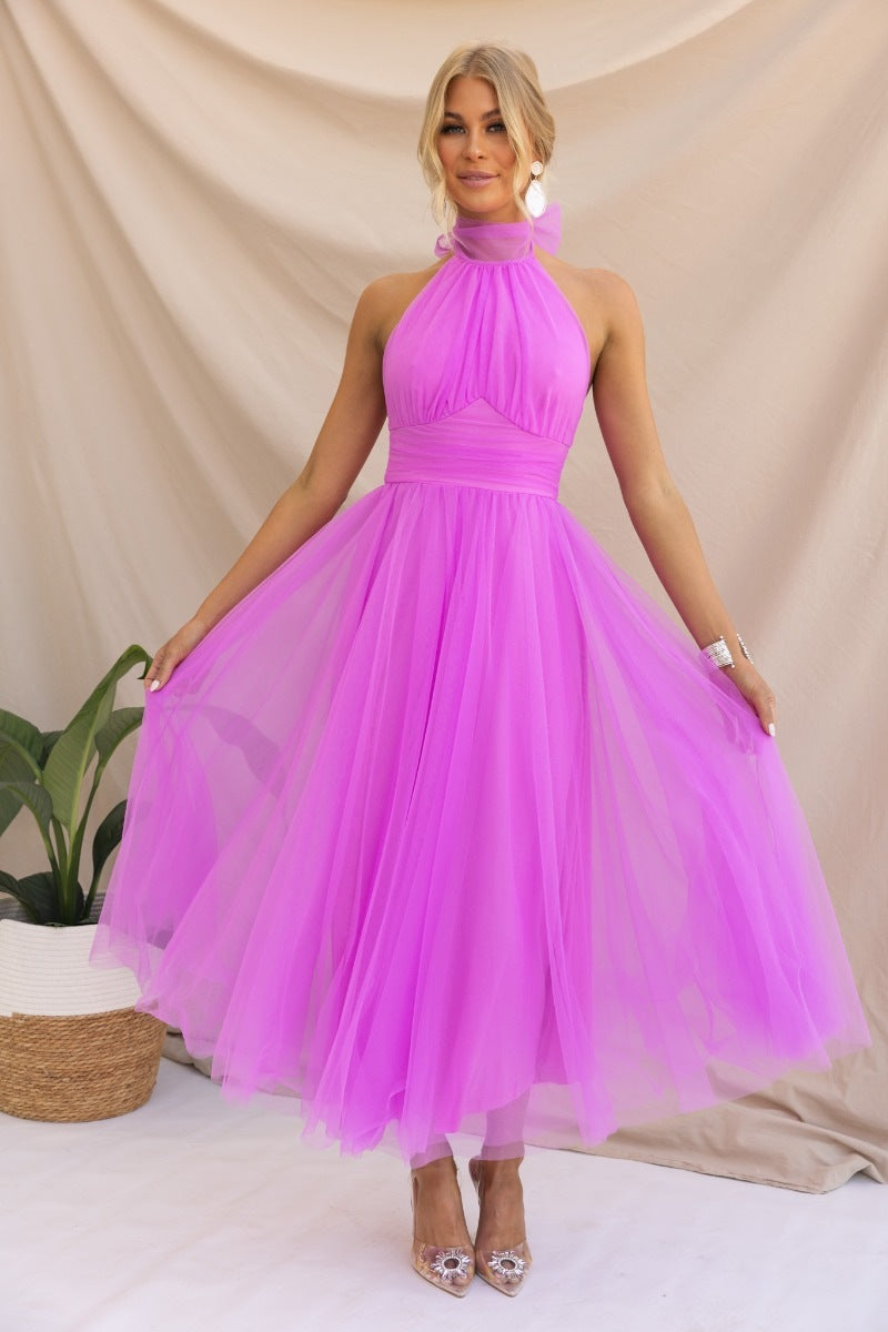 Marisol - Elegantes, schlichtes Kleid in A-Linie ohne Rückenteil