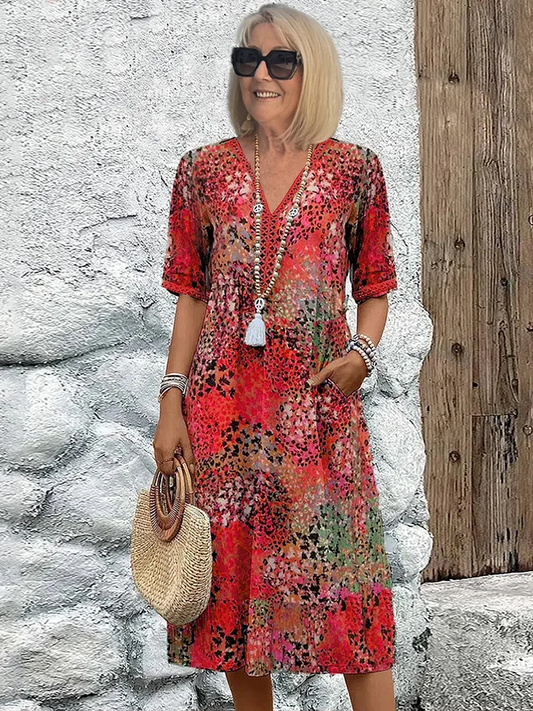 Florencia lebhaftes Midikleid